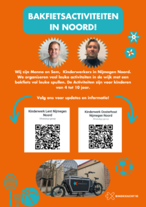 Flyer bakfietsactiviteiten van Menno en Sem 